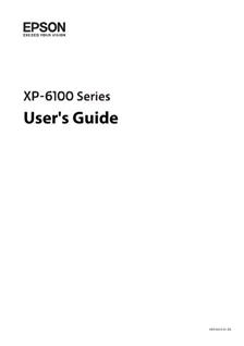Epson XP 6100 series manual. Camera Instructions.